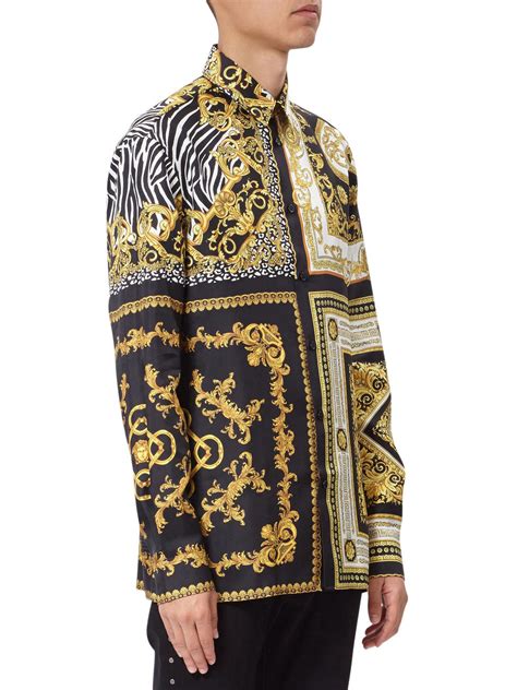 versace print shirt womens|versace print shirt men.